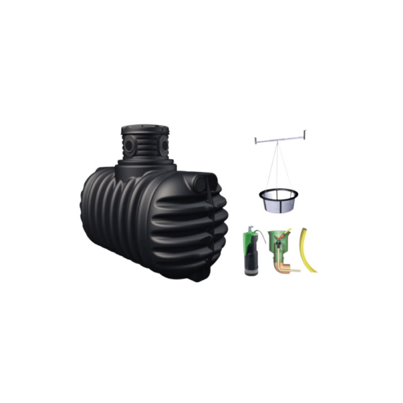 Cuve 1600 L 4RAIN Garantia à enterrer avec pompe et filtration