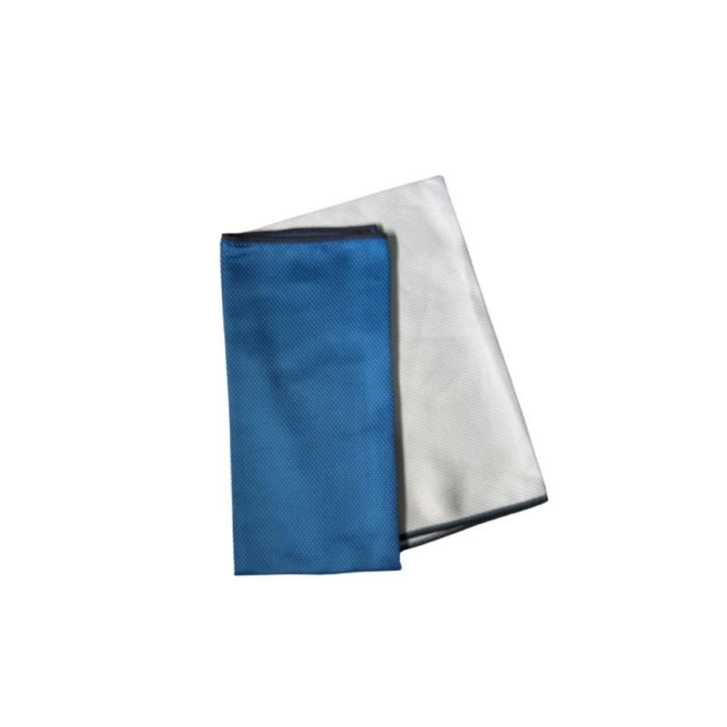 Torchon microfibre essuie vaisselle bleu et blanc