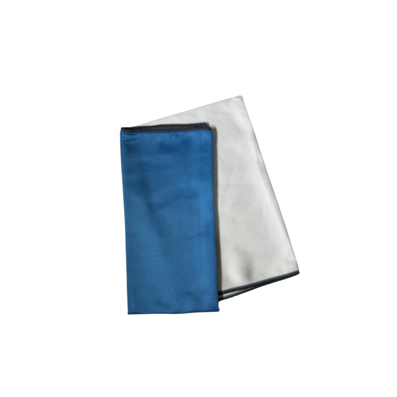 Torchon microfibre essuie vaisselle bleu et blanc