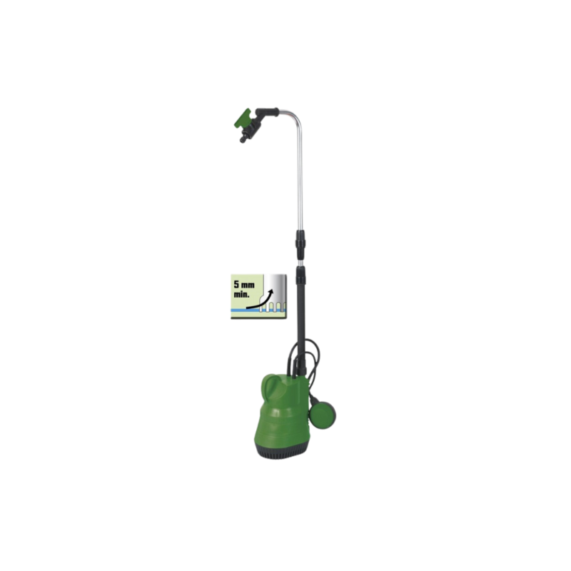 Pompe immergée vide-fût 400 W avec sortie télescopique Ribiland