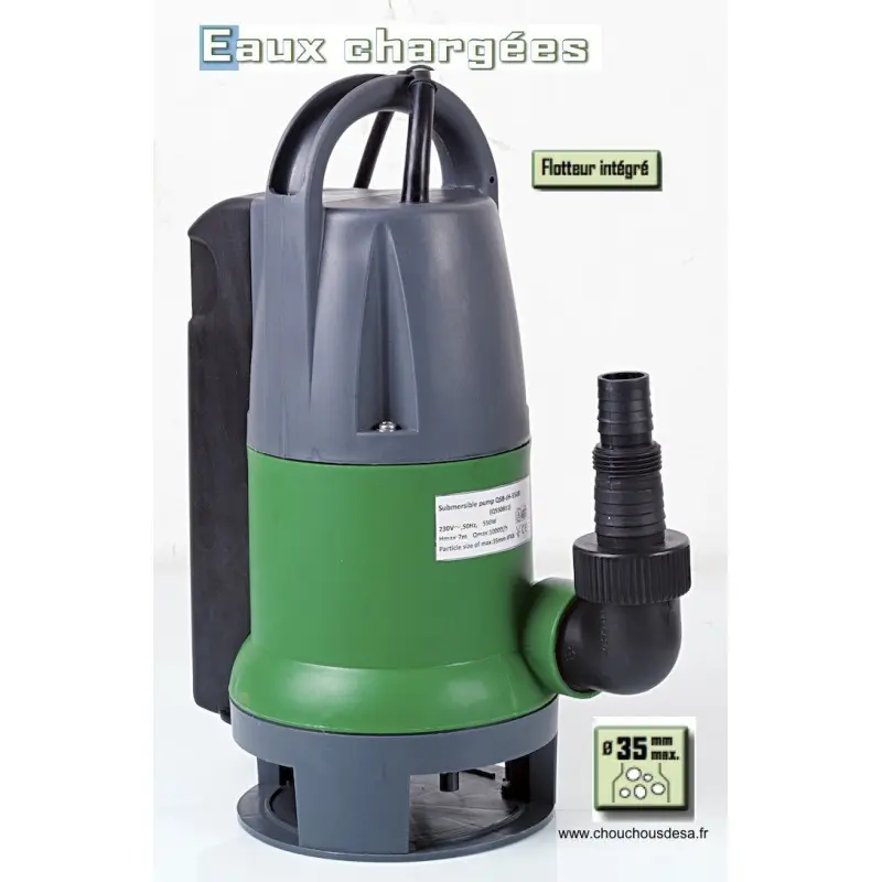 Pompe vide-cave 550 W eaux chargées flotteur intégré Ribiland