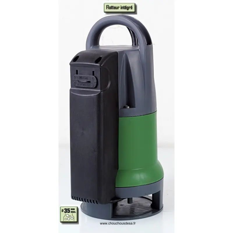 Pompe vide-cave 550 W eaux chargées flotteur intégré débit 10000 L/h