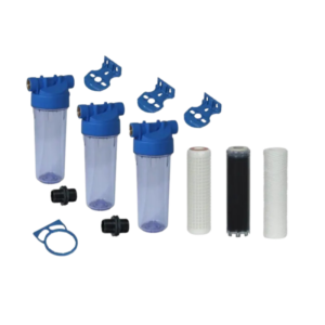 Kit 3 filtres pour eaux de source, puits ou forage 9 pouces 3/4
