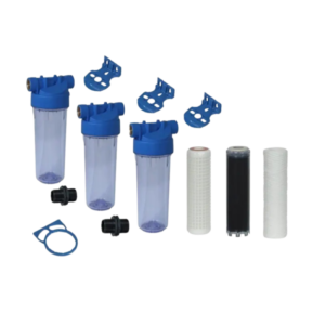 Kit 3 filtres pour eaux de source, puits ou forage 9 pouces 3/4