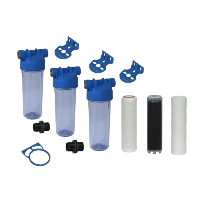 Kit 3 filtres pour eaux de source, puits ou forage 9 pouces 3/4