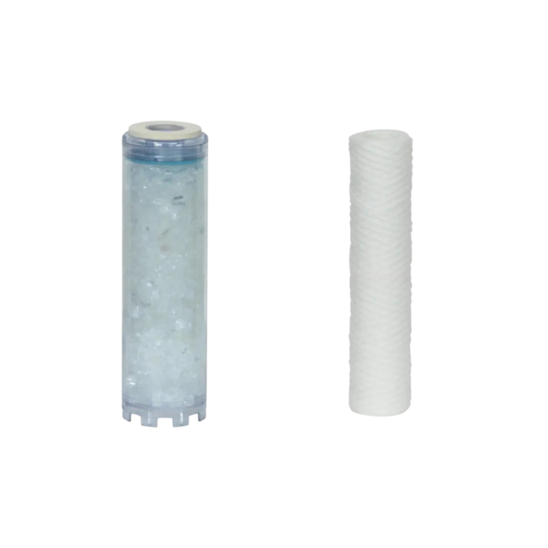Kit de 2 filtres en 9 3/4 pouces 20 microns anti boue tresse et filtre polyphosphates