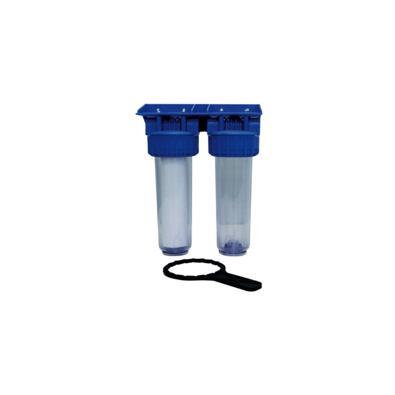 Filtration double porte-filtres 2 filtres 9 pouces 34 en 20 et 5 microns Alfaa