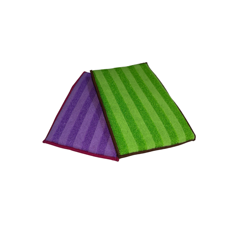 Memo Pad tampon microfibre à mémoire de forme vert/marron ou violet/rose