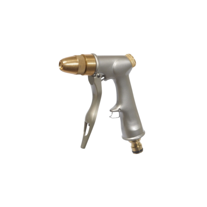 Pistolet d’arrosage 100% laiton et métal Ribiland avec raccord rapide