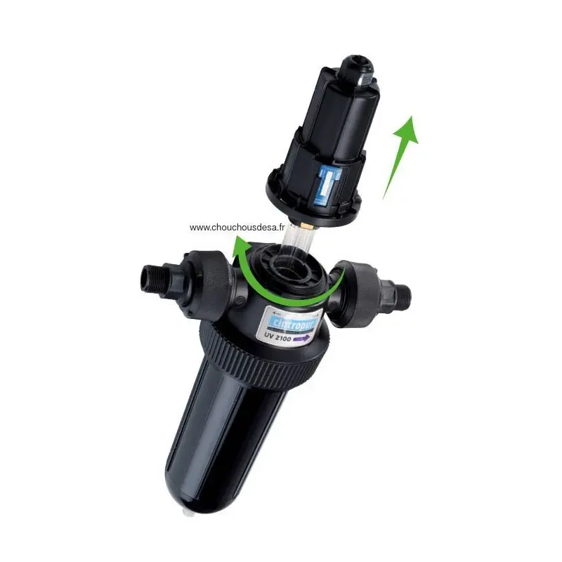 Démontage pour changement de lampe UV du réacteur UV 2100 Cintropur