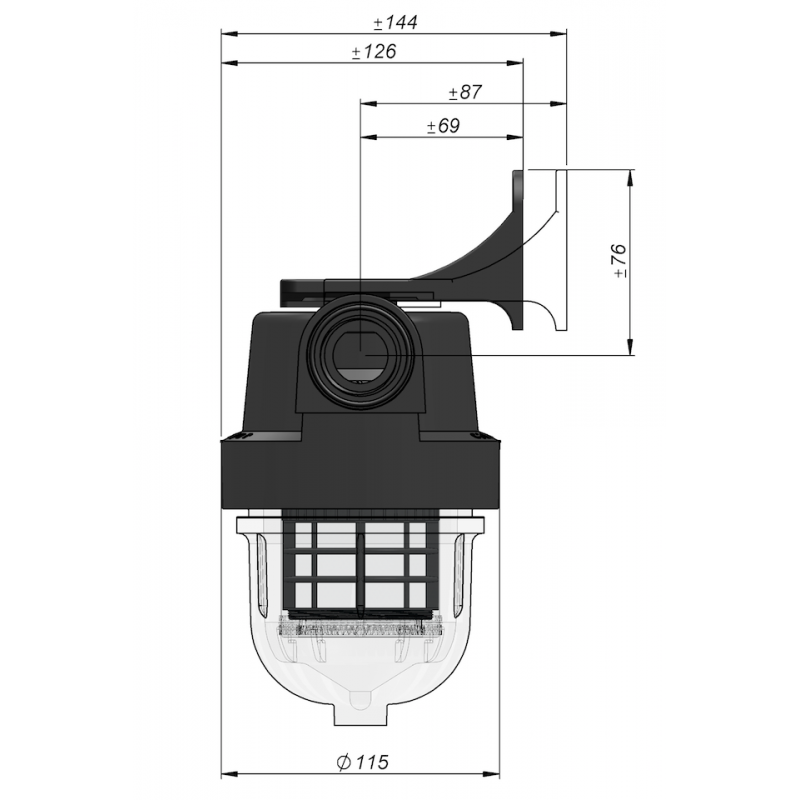 Encombrement vu de coté du filtre Cintropur SL 160 Smart Line