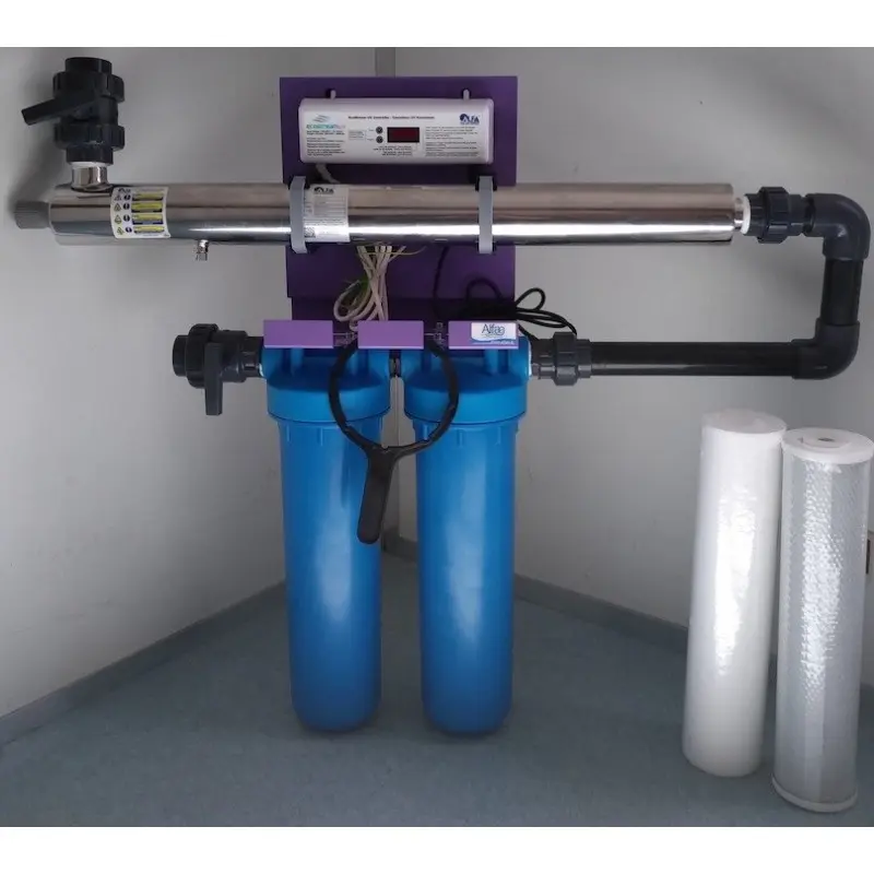 Skid Ecostream 6 UV Alfaa et sa filtration en 20" BIG