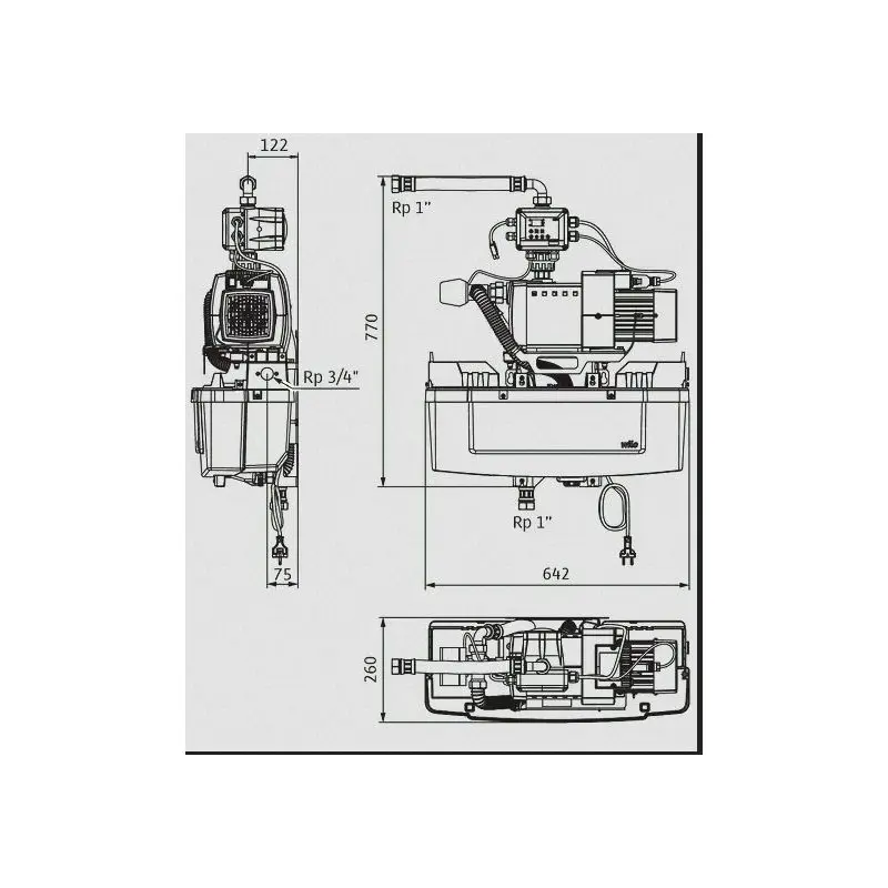 Wilo RAIN1-25 EM module de gestion pour la récupération d'eau de pluie