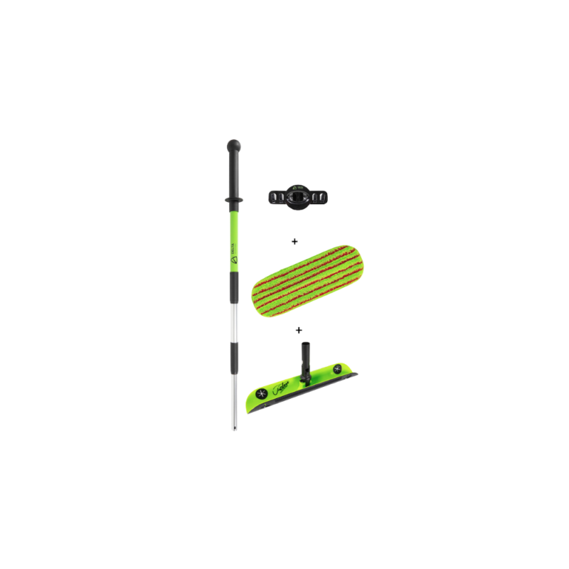 Balai microfibre U-Clean Delta avec Bandeau et accroche balai
