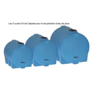 Les 3 cuves aériennes CH Calpeda pour récupération d'eau de pluie