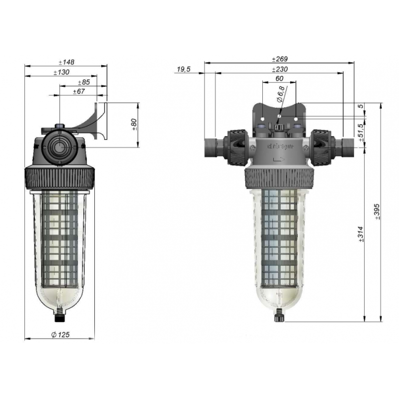 Filtre NW 25 1″ Cintropur pour filtration l'eau