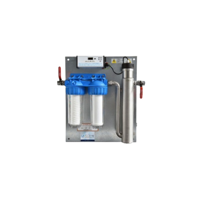Station UV Filter+W48 avec générateur UV et filtres UV Germi débit 1,6 à 3m3h