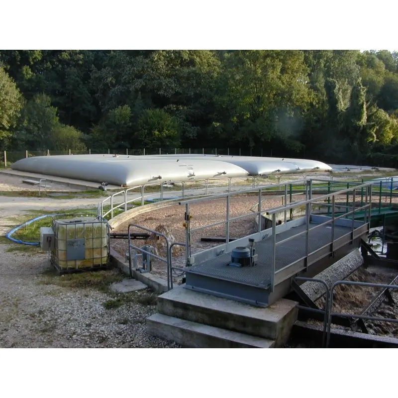 Citerne souple effluents Labaronne Citaf dans une station d'épuration