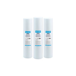 Lot de 3 filtres puromelt 10 pouces en 1, 5, 10 ou 20 microns pour filtration d'eau Ecosoft