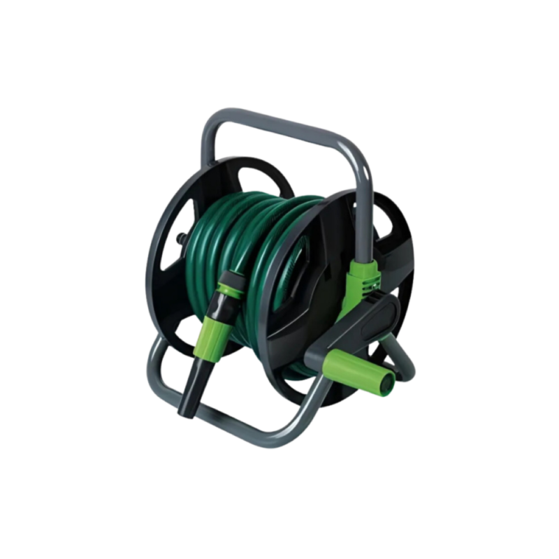 Dévidoir portable avec tuyau d’arrosage 15 m diamètre 12,5mm et équipements