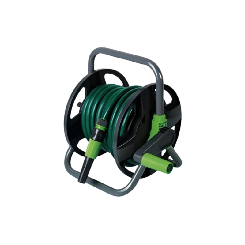 Dévidoir portable avec tuyau d’arrosage 15 m diamètre 12,5mm et équipements