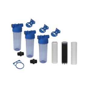 Kit 3 filtres pour eau de source puits forage 9 pouces 3/4