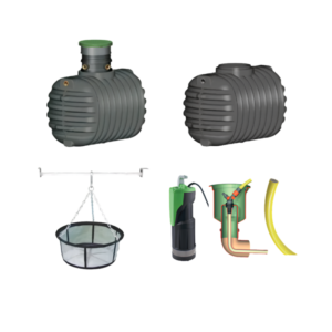 Kit complet cuves à enterrer 4RAIN 5300L Garantia avec pompe et filtration