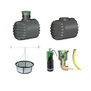 Kit complet cuves à enterrer 4RAIN 5300L Garantia avec pompe et filtration