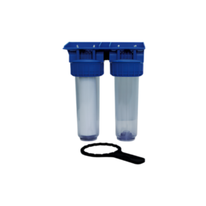 Kit double porte filtres 9 pouces 3/4 20 et 5 microns Alfaa