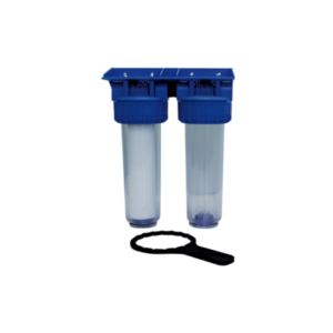 Kit double porte filtres 9 pouces 3/4 20 et 5 microns Alfaa