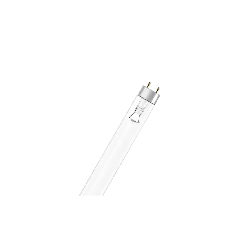 Lampe UV 25W T8 France Lampe vue en biais avec broches de connexion