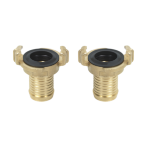 Lot de 2 raccords Express cannelés laiton pour tuyaux