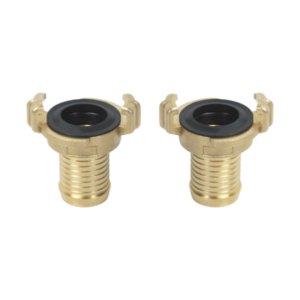 Lot de 2 raccords Express cannelés laiton pour tuyaux