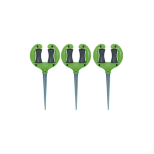 Lot de 3 guides tuyau d'arrosage sur pic métal Ribiland
