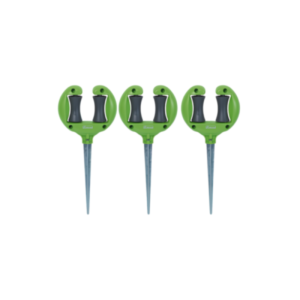 Lot de 3 guides tuyau d'arrosage sur pic métal Ribiland
