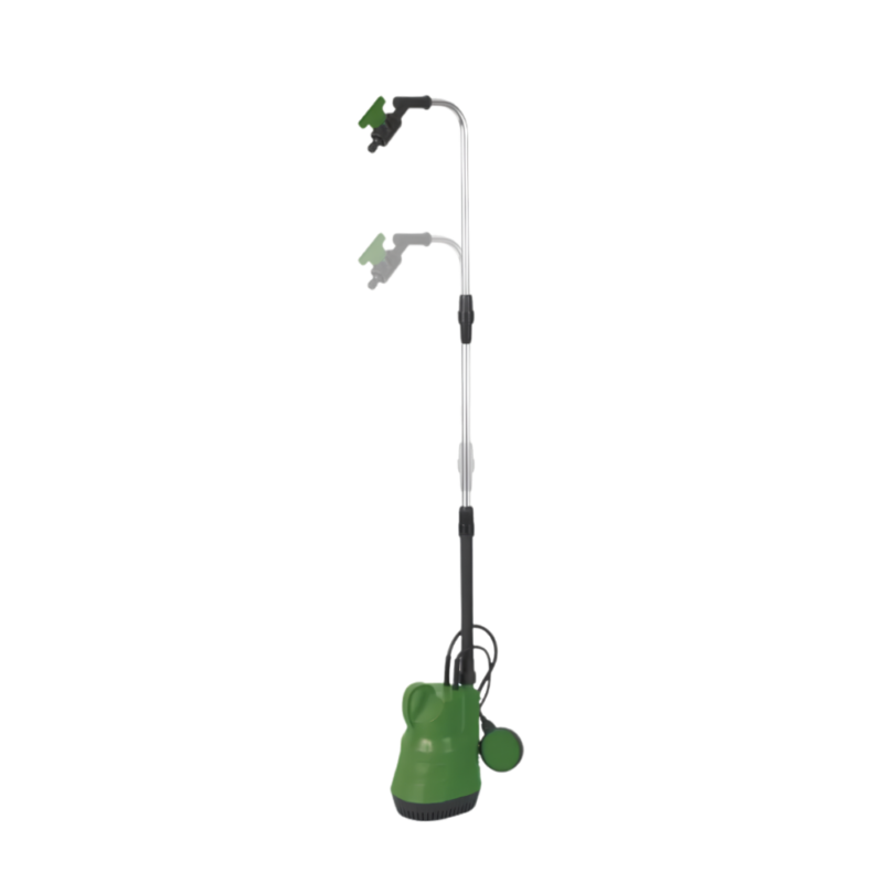 Pompe immergée vide-fût Ribiland avec tube télescopique en position haute et basse