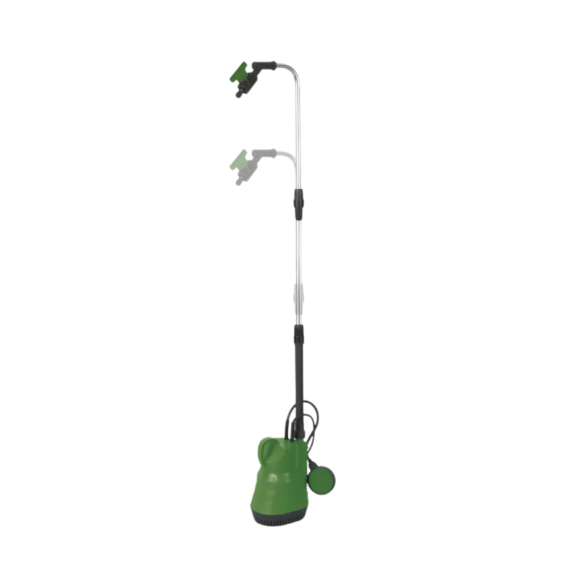 Pompe immergée vide-fût Ribiland avec tube télescopique en position haute et basse