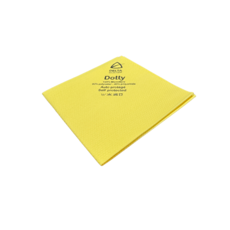 Lavette microfibre antibactérienne Dotty coloris jaune