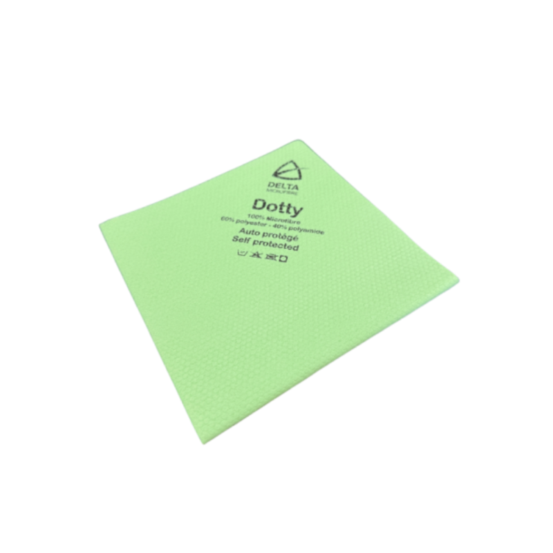Lavette microfibre antibactérienne Dotty coloris vert