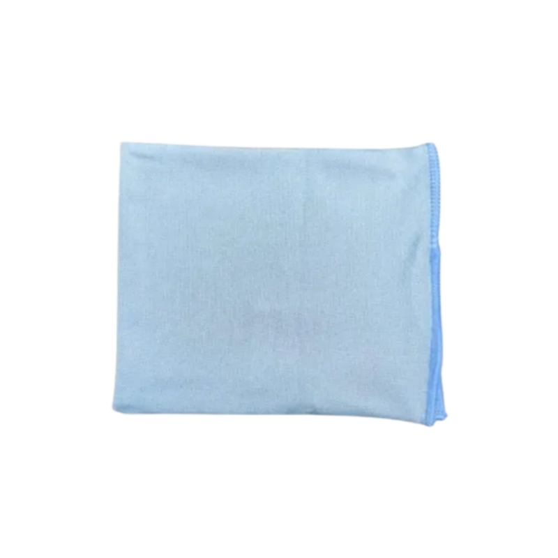 Lavette microfibre bleue pour le nettoyage des vitres, miroirs, inox et PVC