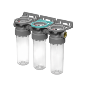 Lot de 3 portes-filtres 9¾ pouces avec clé et fixation Ecosoft