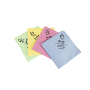 Lot de 4 lavettes microfibre antibactériennes Dotty Concept Microfibre