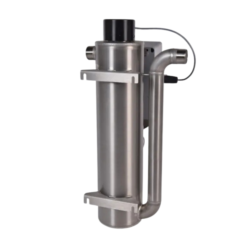 Réacteur UV Germi UVPLUS W60 vu de dos avec son système de fixation murale